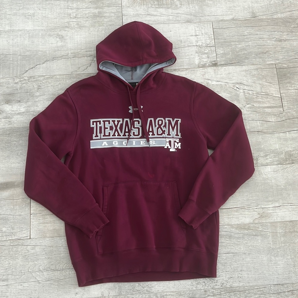 Texas A&M Hoodie Under Armour Size M Loose